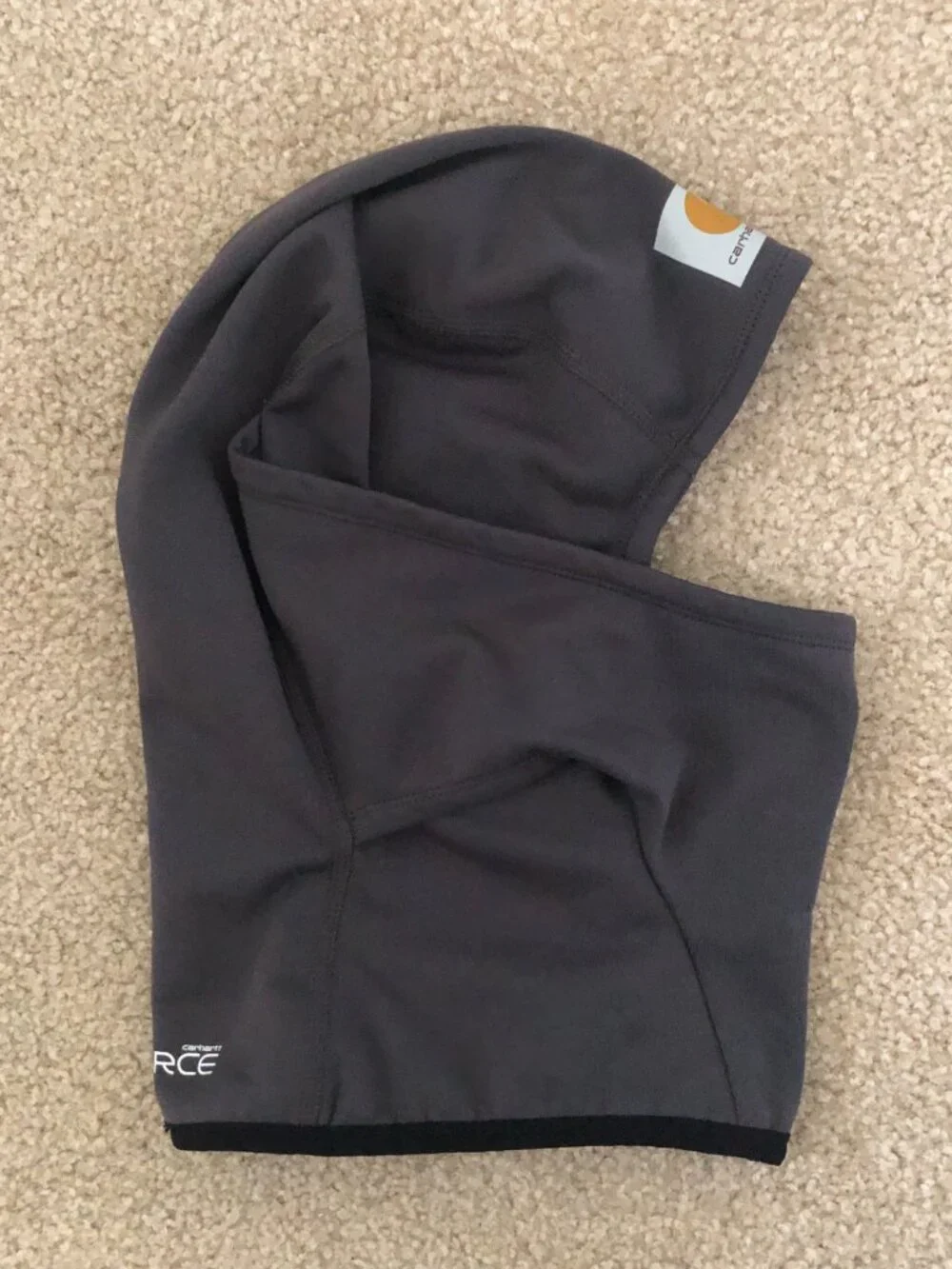 Carhartt Gray Hooded Face Mask Balaclava Logo Winter Hunting Outdoor